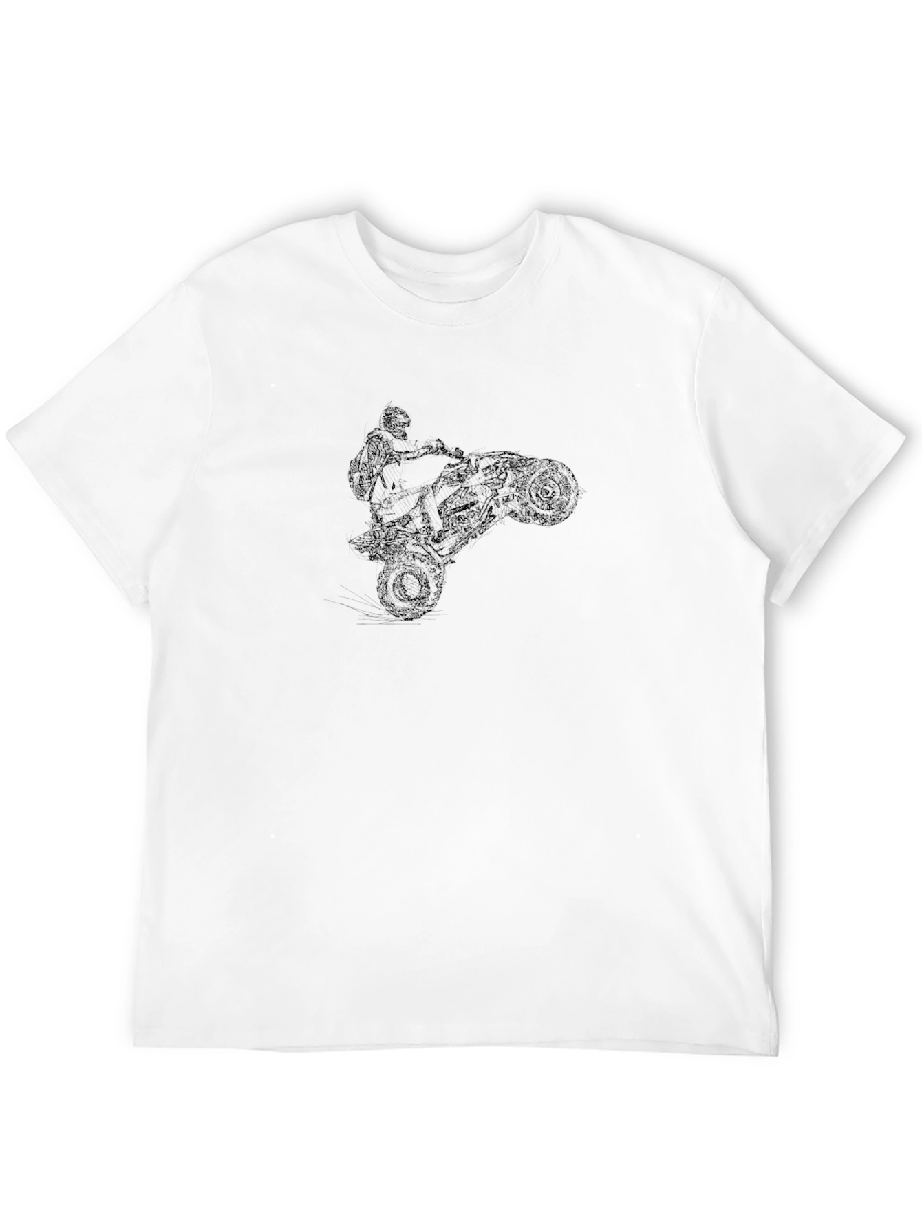 Black ATV Rider Graphic Tee - Cool Adventure Shirt