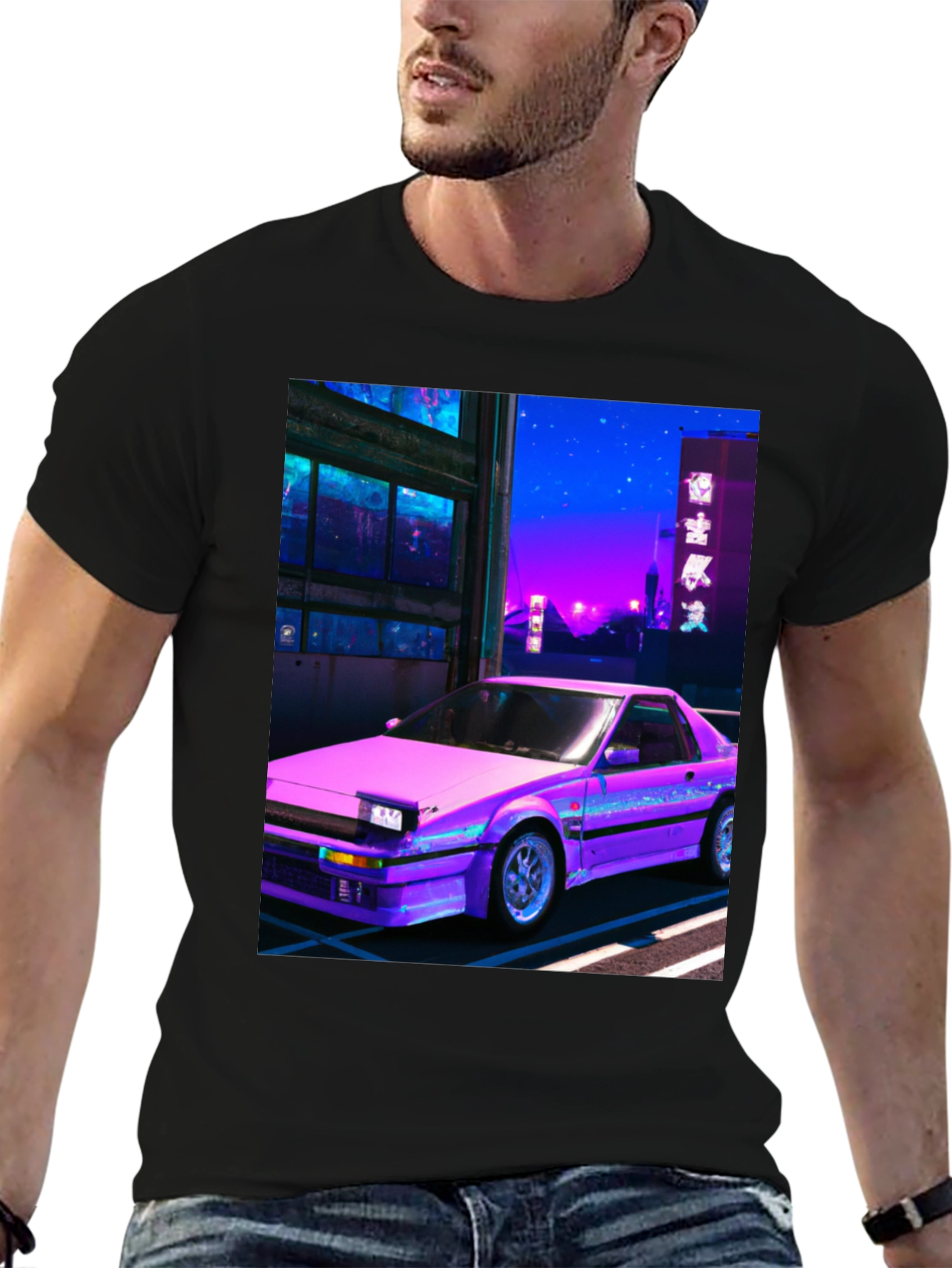 Retro Car Graphic T-Shirt