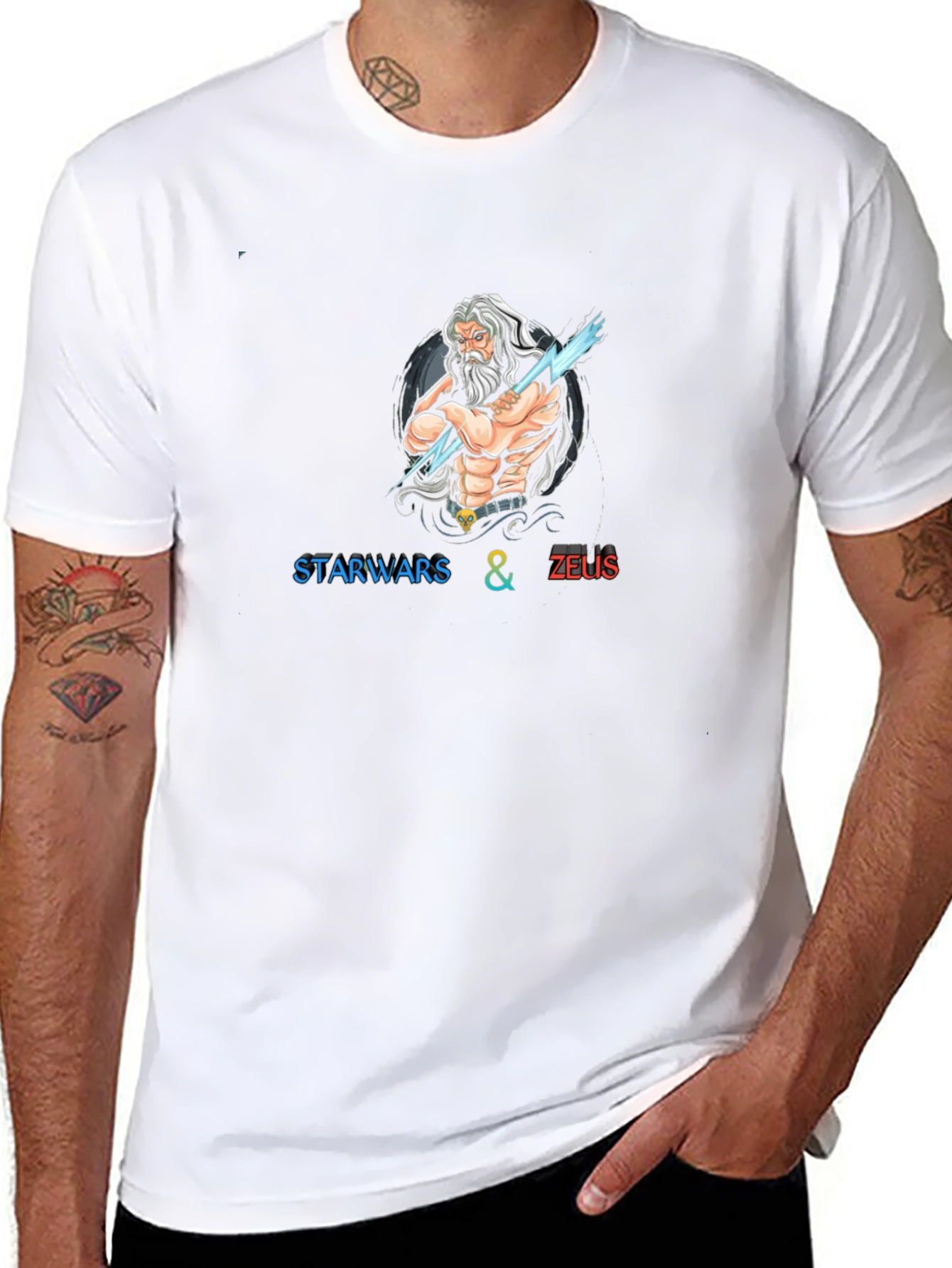 Star Wars & Zeus Black T-Shirt