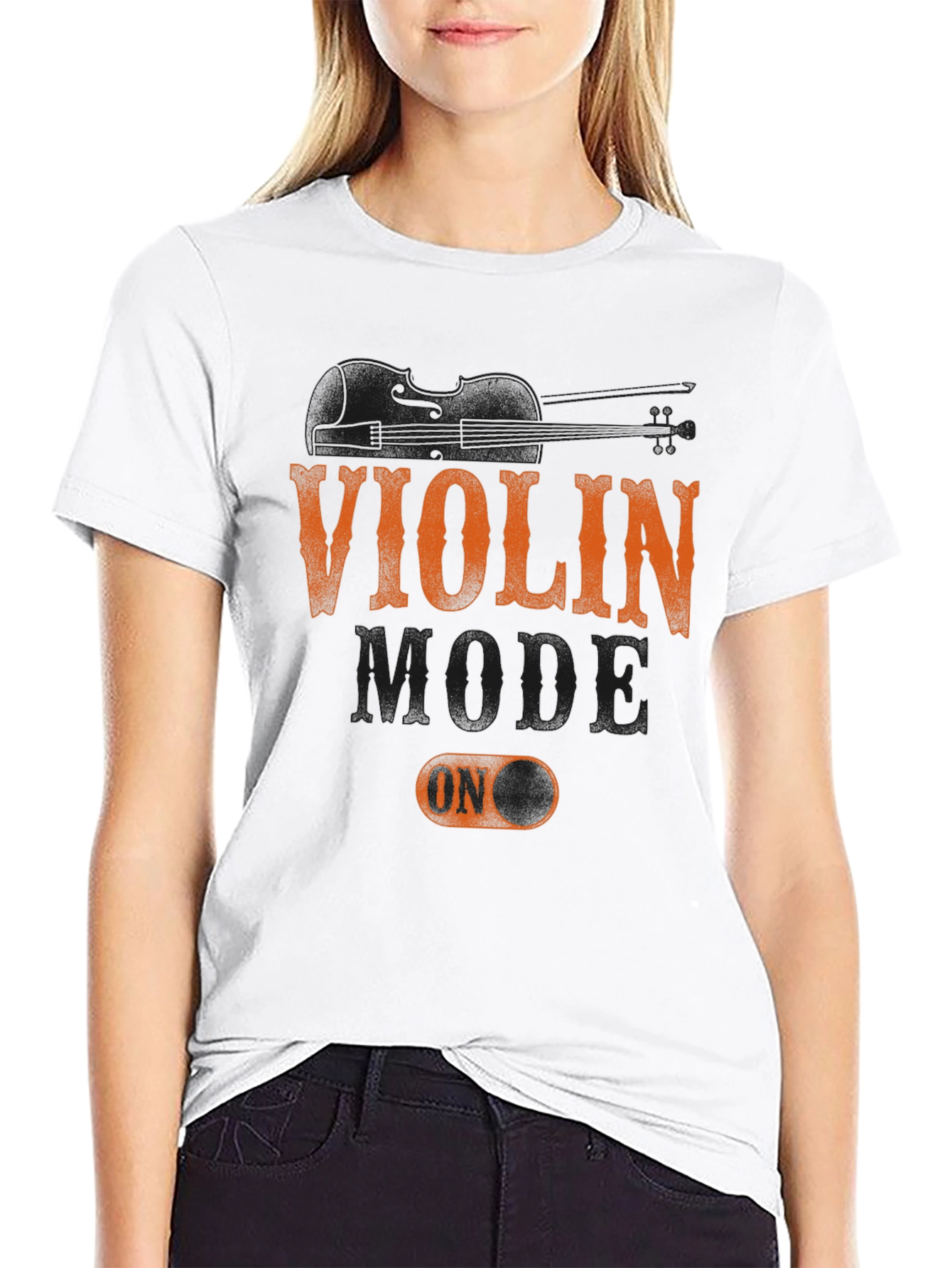 Violin Mode On T-Shirt - Music Lover Tee