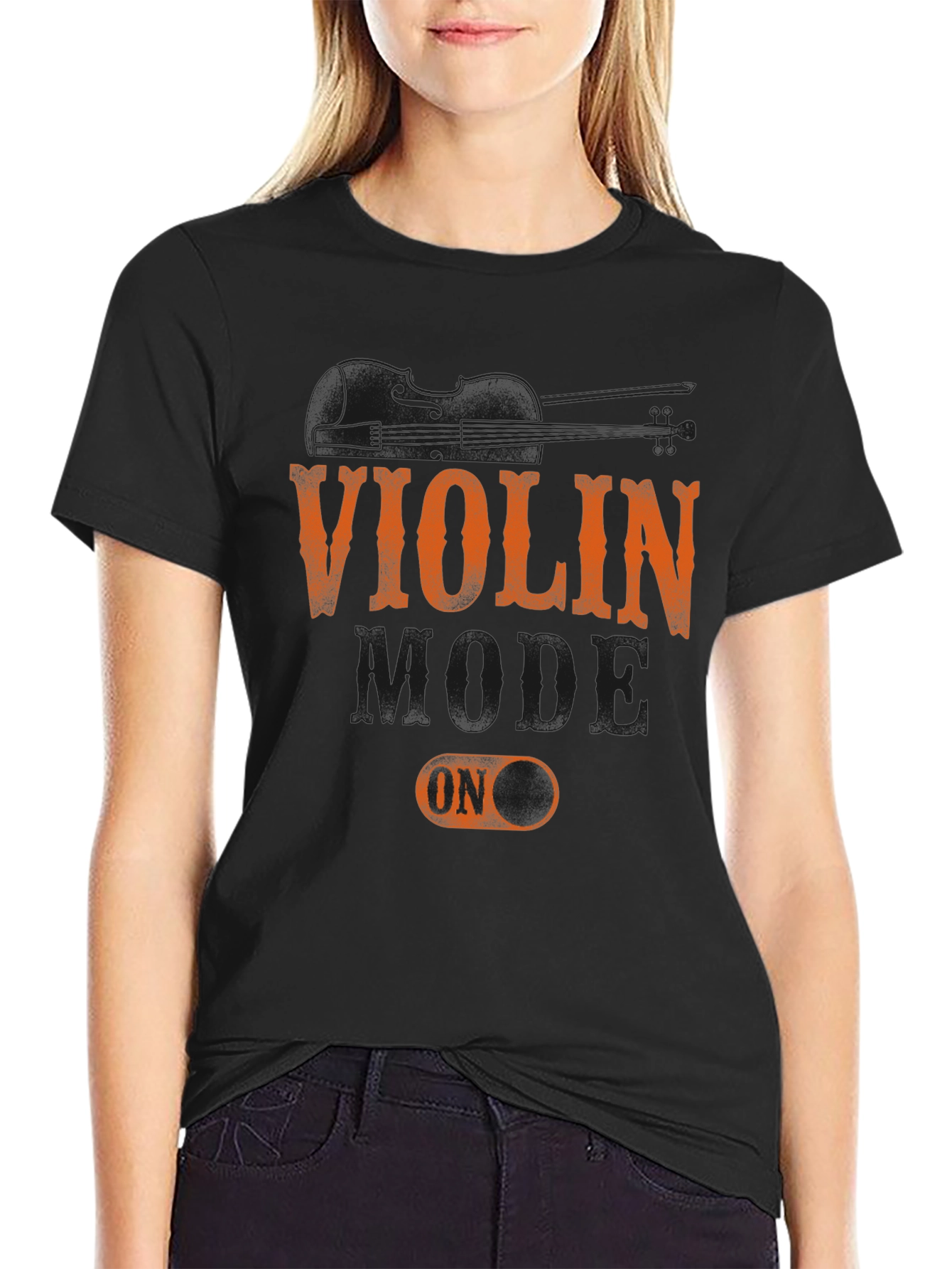 Violin Mode On T-Shirt - Music Lover Tee