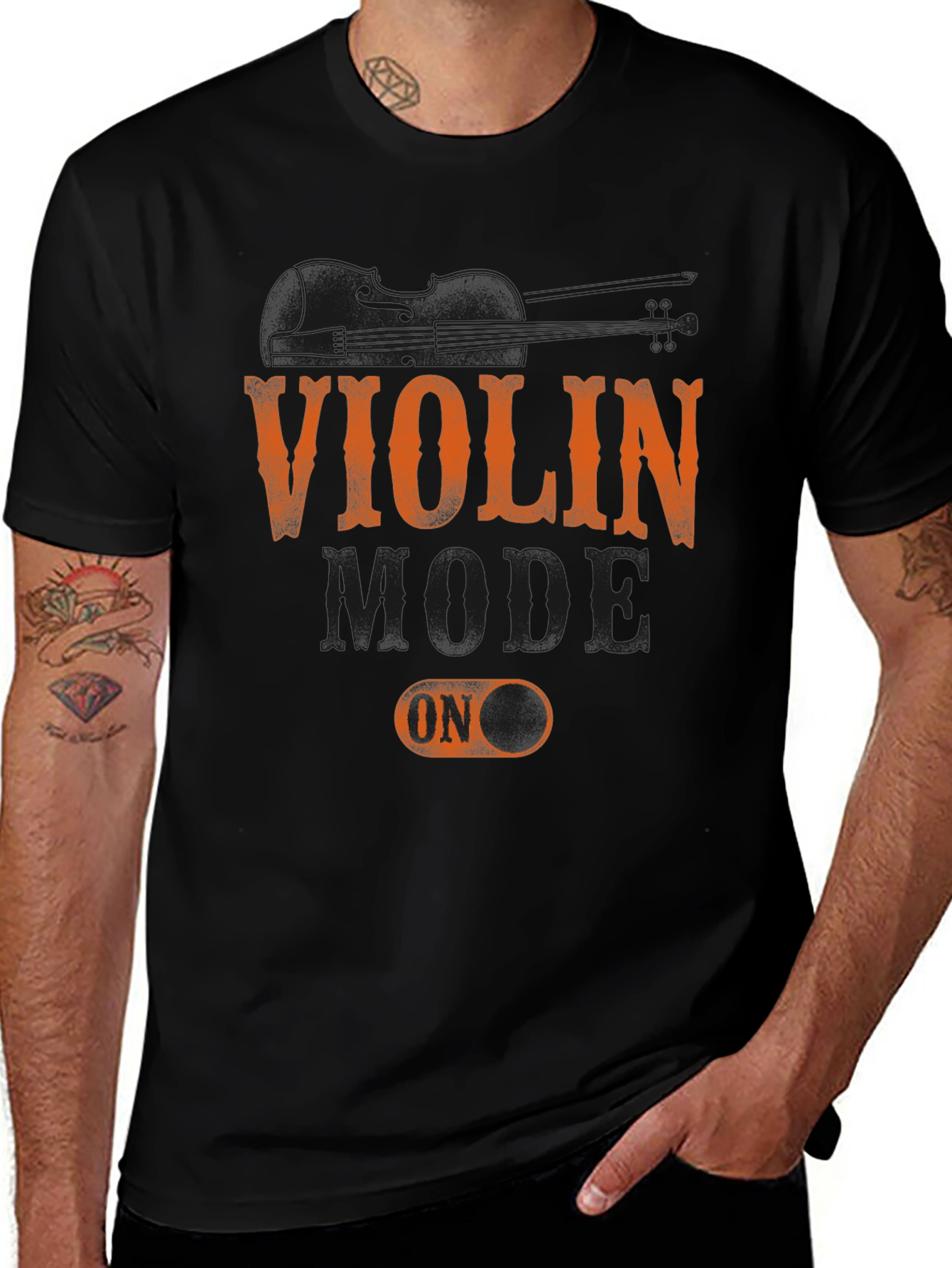 Violin Mode On T-Shirt - Music Lover Tee