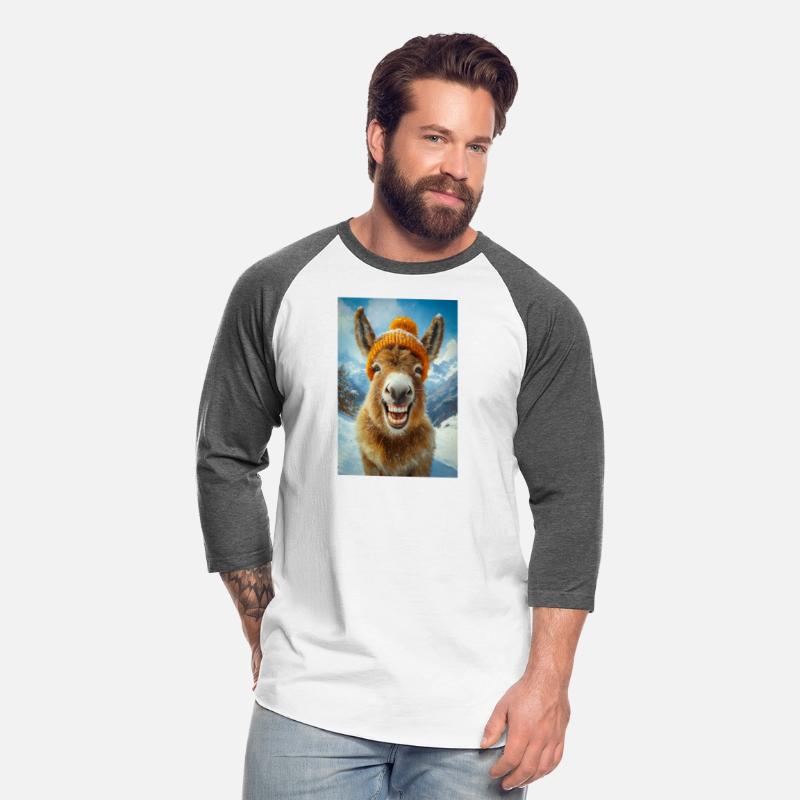 Smiling Donkey in Winter Hat