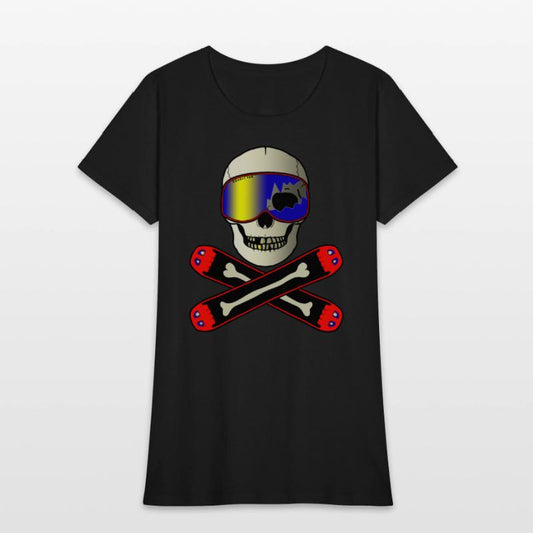 Snowboard Winter Sports Pirate Skull Bones