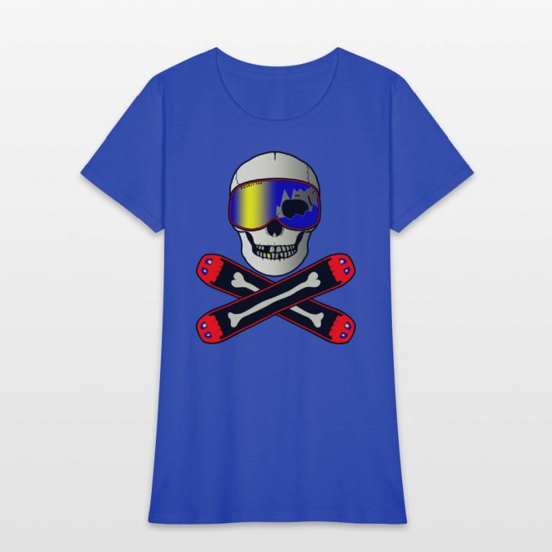 Snowboard Winter Sports Pirate Skull Bones