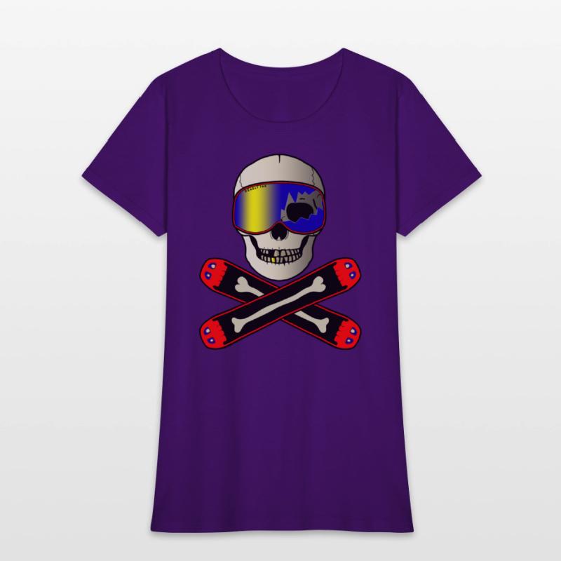 Snowboard Winter Sports Pirate Skull Bones