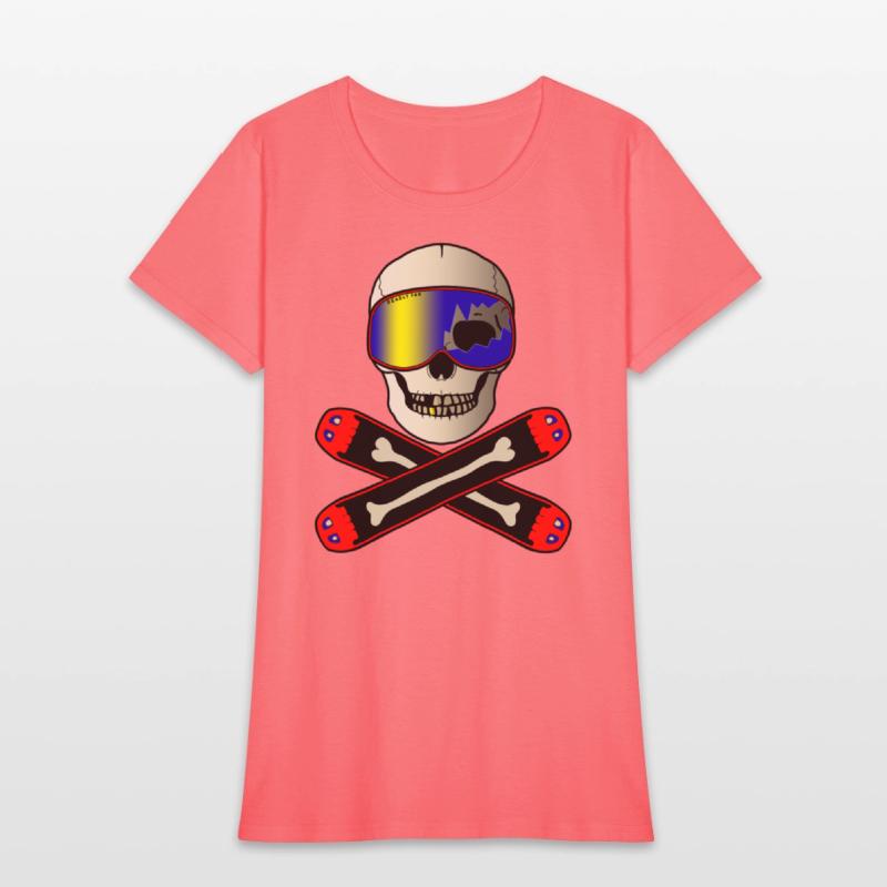Snowboard Winter Sports Pirate Skull Bones