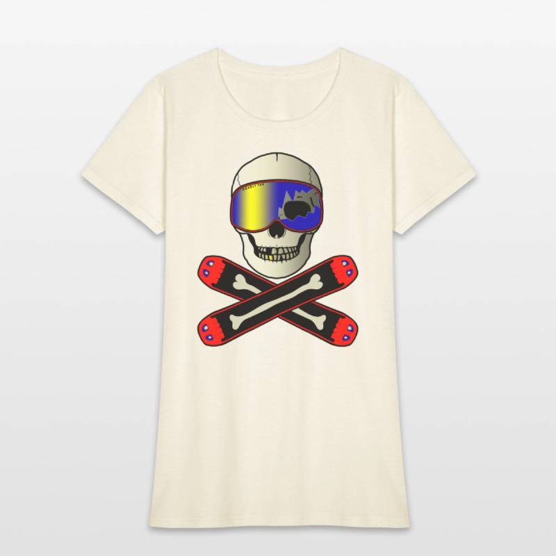 Snowboard Winter Sports Pirate Skull Bones