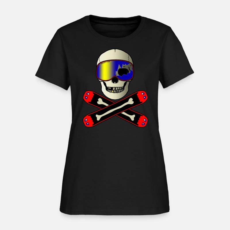 Snowboard Winter Sports Pirate Skull Bones