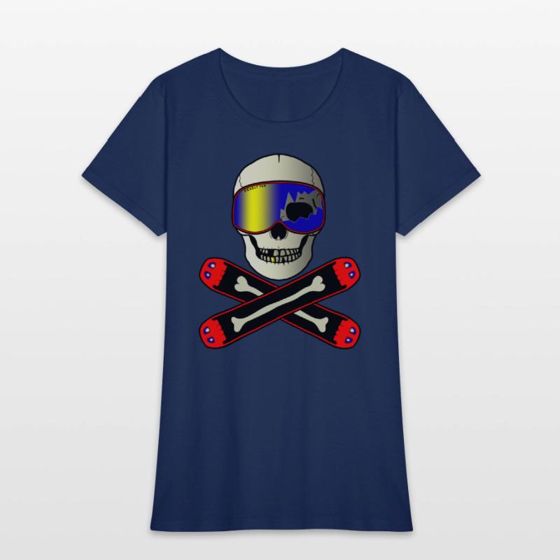 Snowboard Winter Sports Pirate Skull Bones