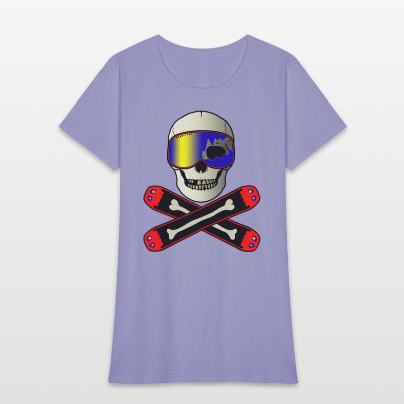 Snowboard Winter Sports Pirate Skull Bones