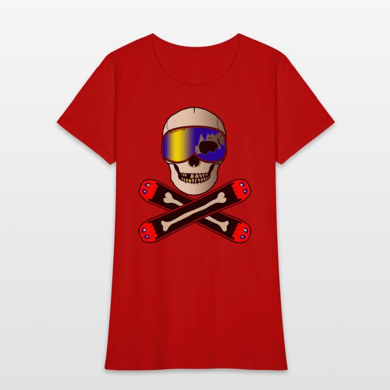 Snowboard Winter Sports Pirate Skull Bones