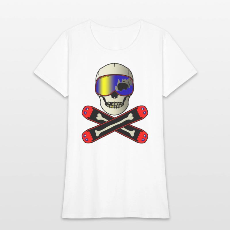 Snowboard Winter Sports Pirate Skull Bones