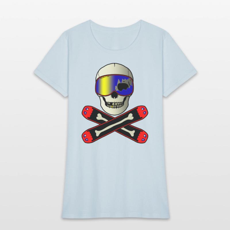 Snowboard Winter Sports Pirate Skull Bones