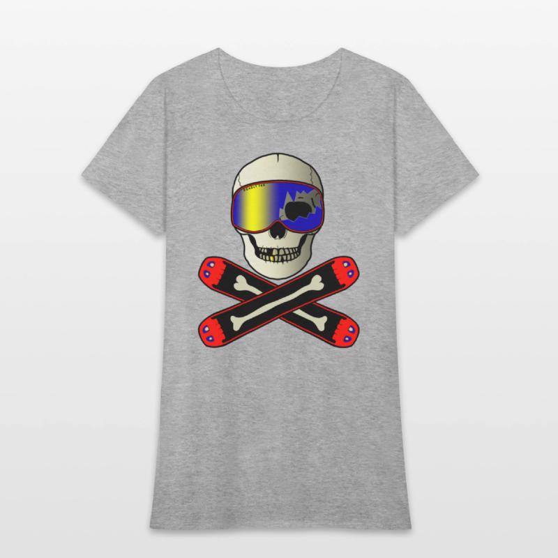 Snowboard Winter Sports Pirate Skull Bones