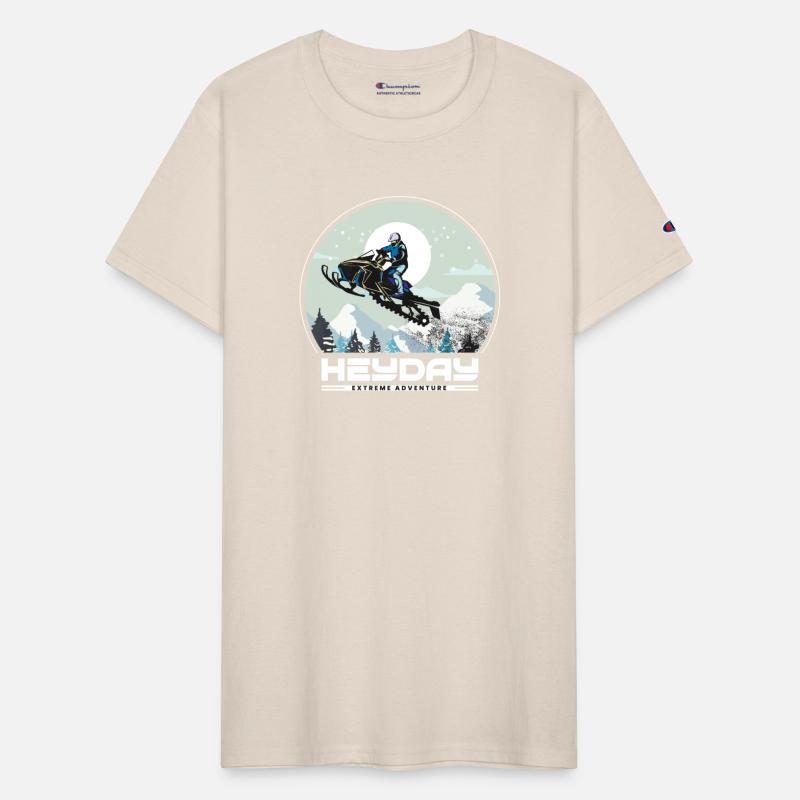 Snowmobile "Big Air" style logo. By "Hey Day"