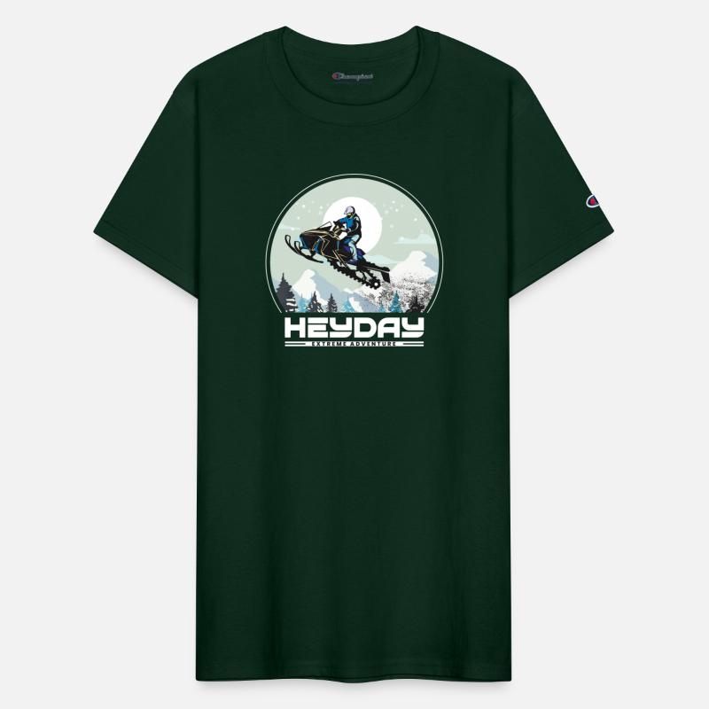 Snowmobile "Big Air" style logo. By "Hey Day"