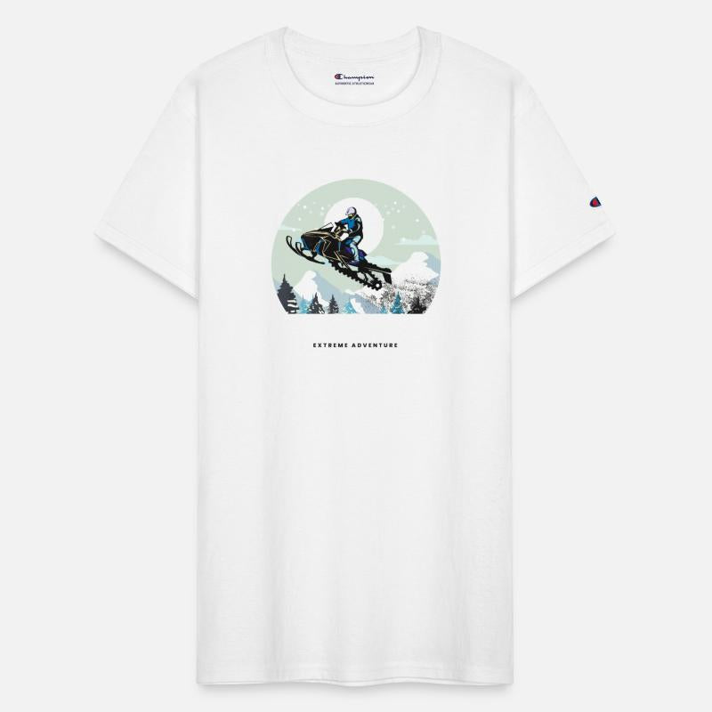 Snowmobile "Big Air" style logo. By "Hey Day"