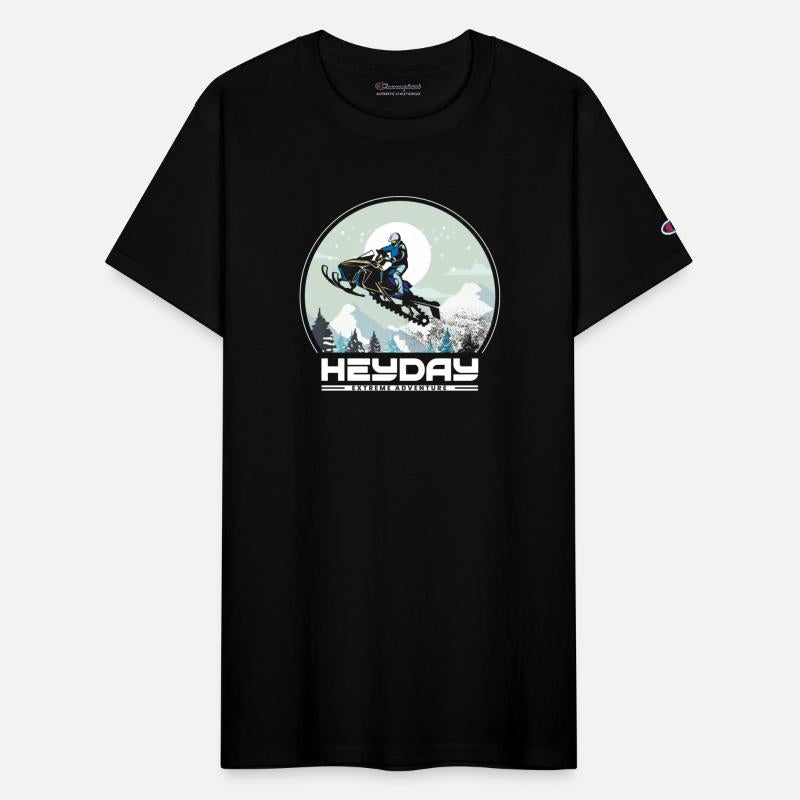 Snowmobile "Big Air" style logo. By "Hey Day"