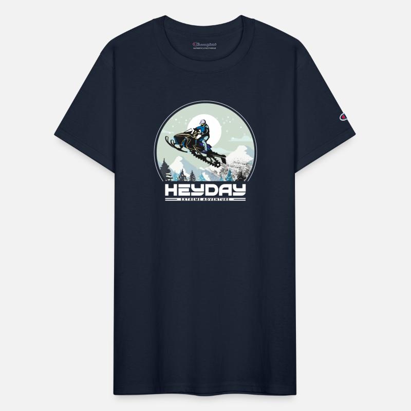 Snowmobile "Big Air" style logo. By "Hey Day"