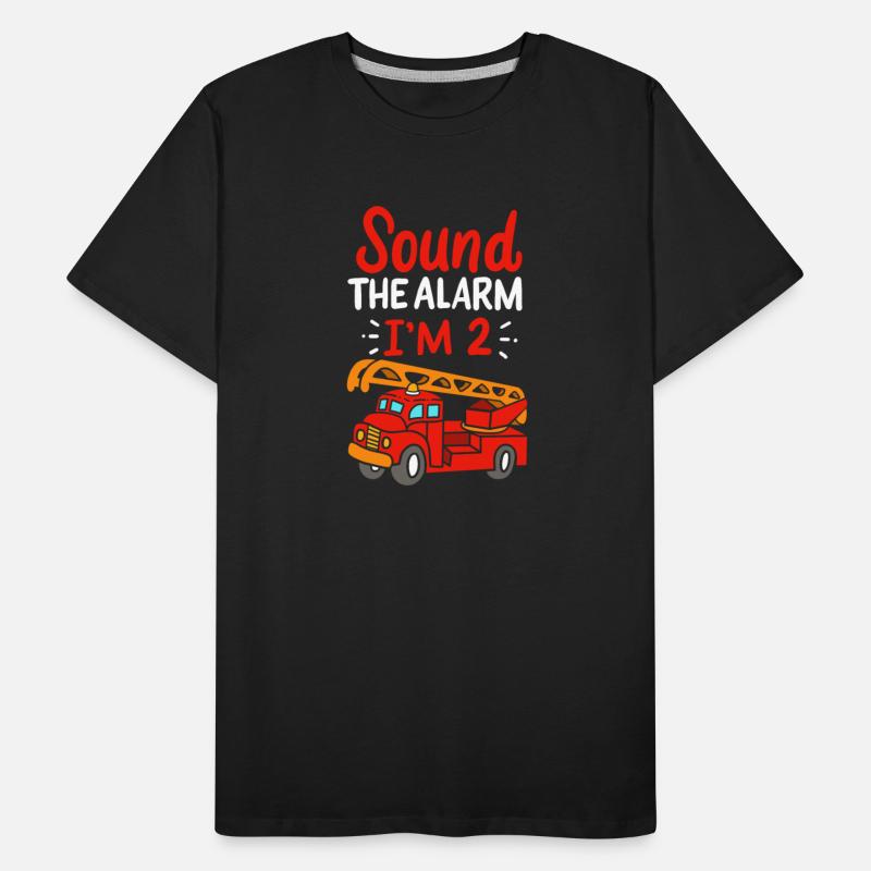 Sound The Alarm I'm 2 Fireman Firetruck Birthday