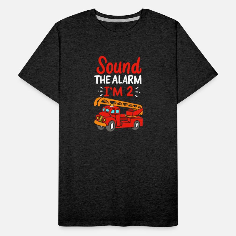 Sound The Alarm I'm 2 Fireman Firetruck Birthday
