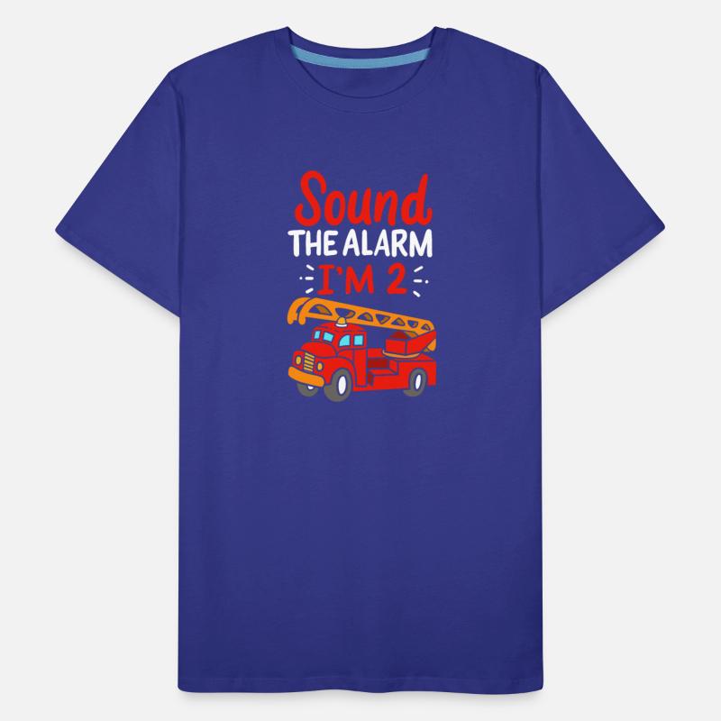 Sound The Alarm I'm 2 Fireman Firetruck Birthday
