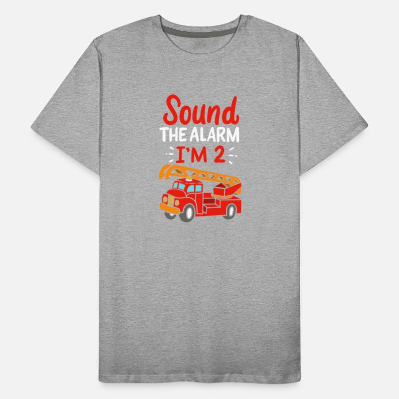 Sound The Alarm I'm 2 Fireman Firetruck Birthday