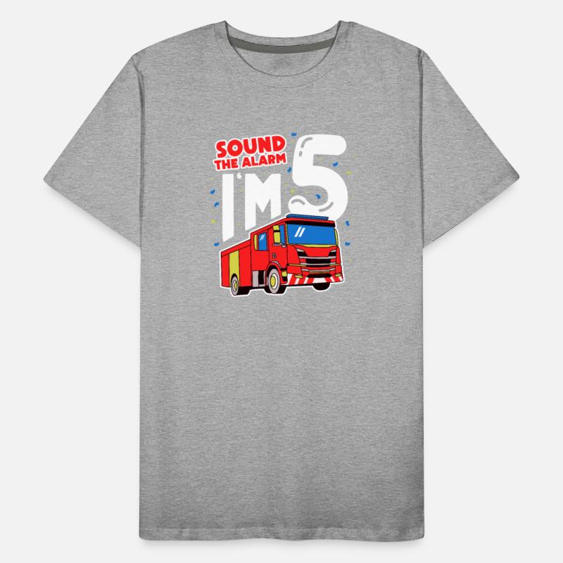 Sound The Alarm I'm 5, 5th Birthday Firefighter