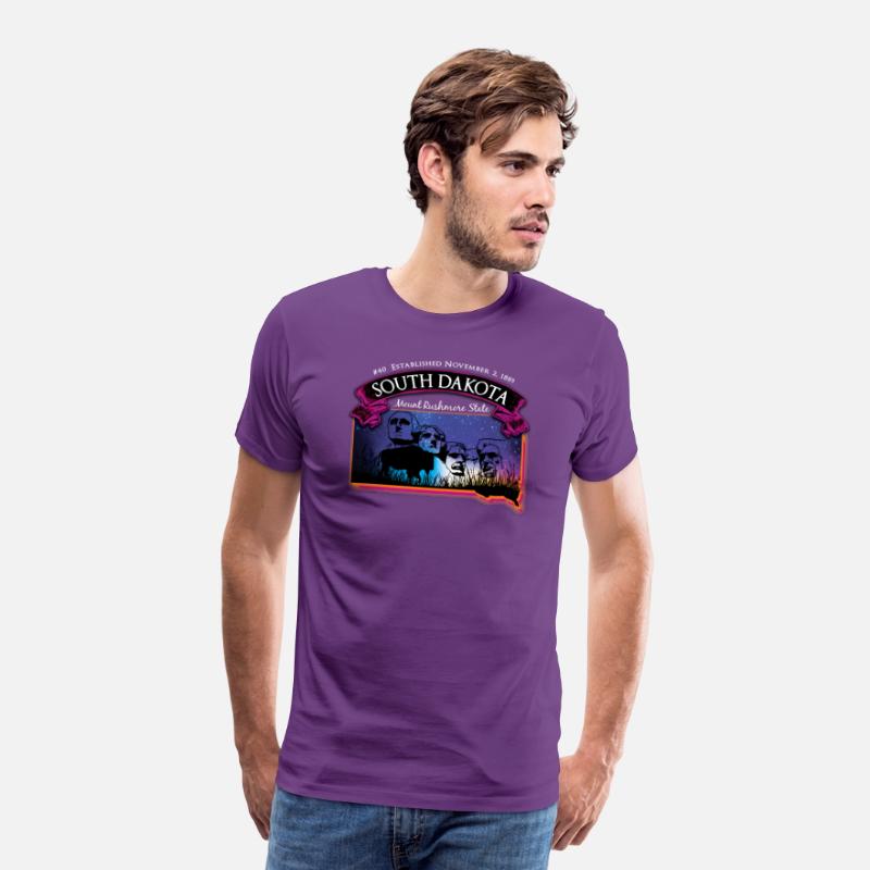 South Dakota Mount Rushmore State Map Buffalo Star