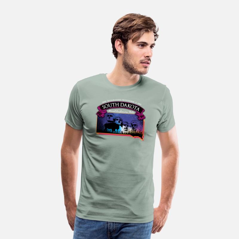 South Dakota Mount Rushmore State Map Buffalo Star