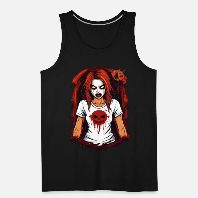 Spooky Blood-Splattered Pumpkin Tee - Halloween