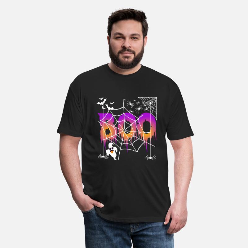 spooky Halloween ghost spider outfit saying Boo