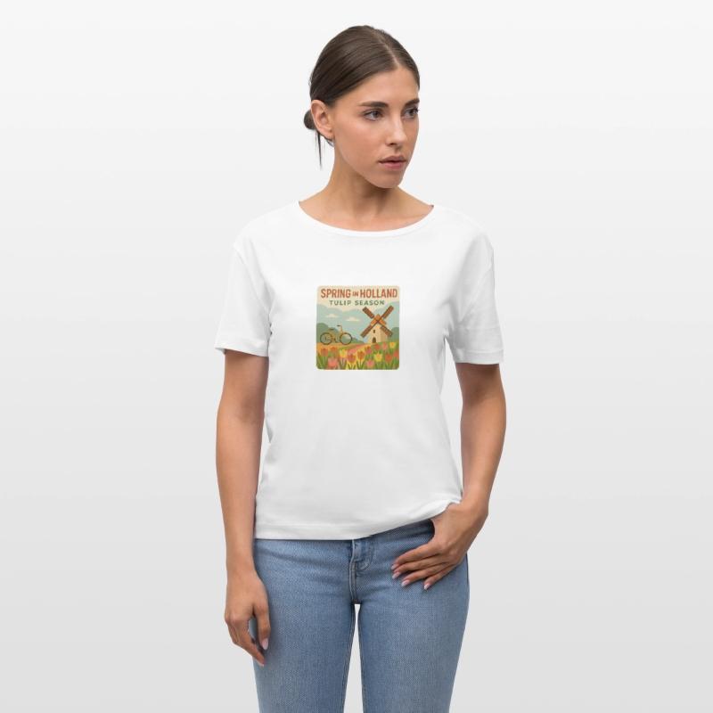 Spring in Holland Tulip Season Illustration