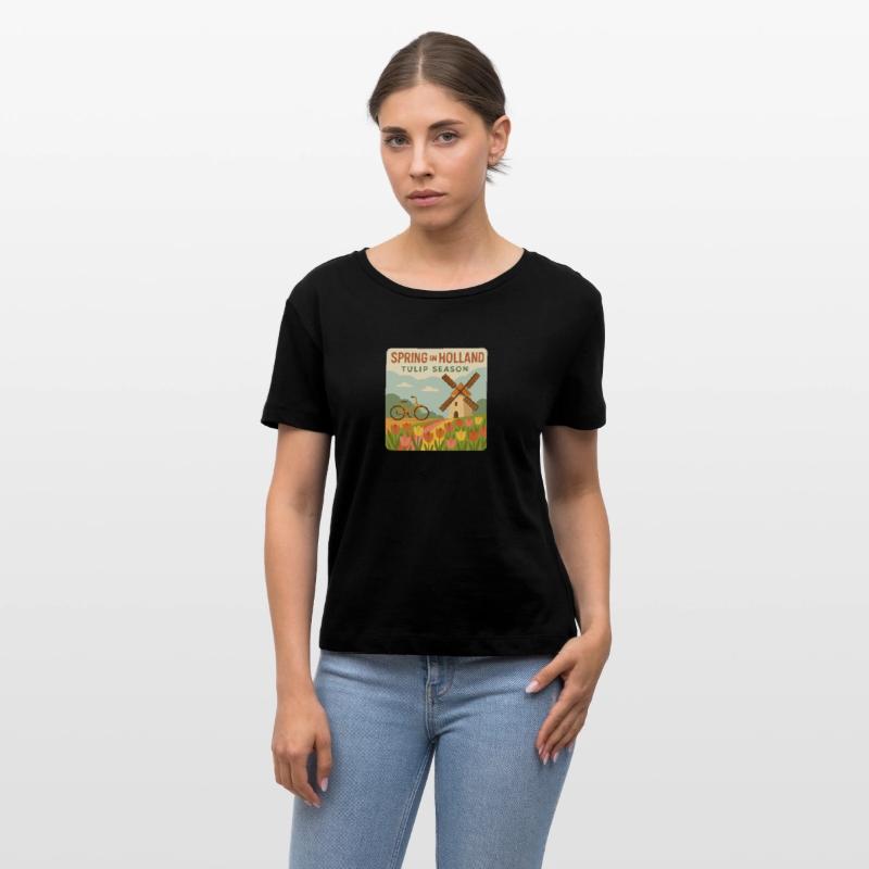Spring in Holland Tulip Season Illustration