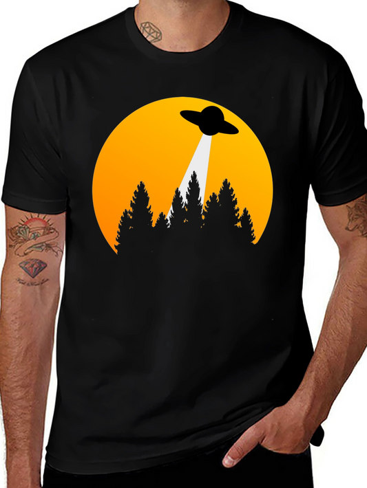 UFO Abduction Graphic Tee - Sci-Fi T-Shirt