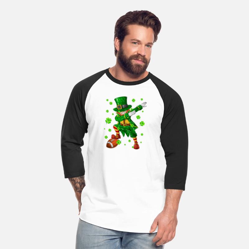 St Patricks Day Football Dabbing Leprechaun