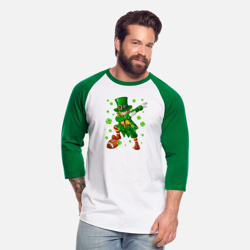 St Patricks Day Football Dabbing Leprechaun