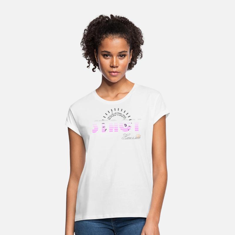 Stacy pink & white - resurrection and bitcoin logo