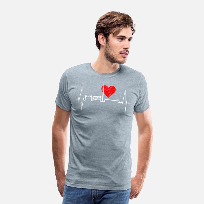 Stuttgart Skyline Heartbeat Germany Fan Heart Love