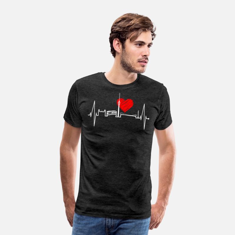 Stuttgart Skyline Heartbeat Germany Fan Heart Love