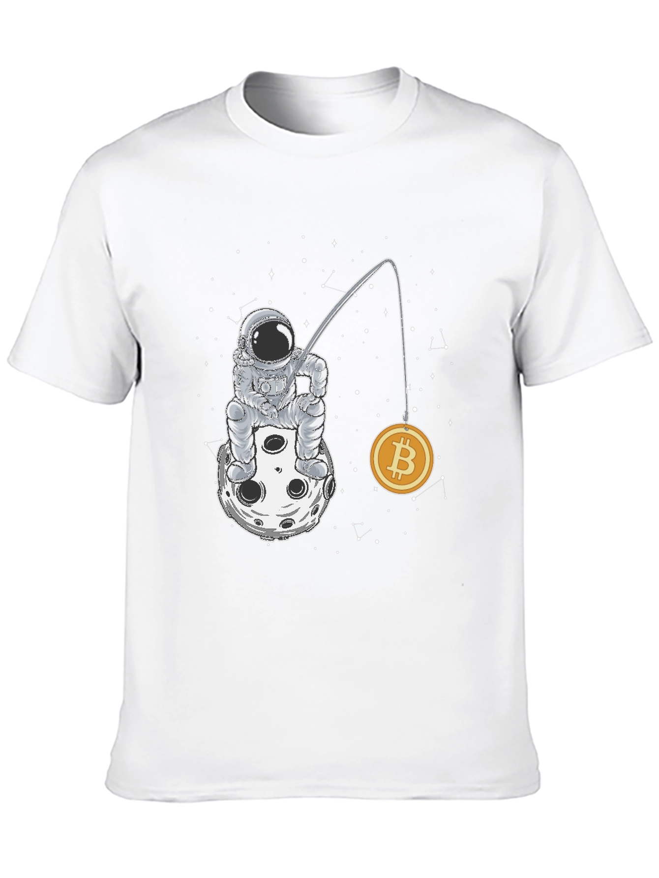 Astronaut Bitcoin Fishing T-Shirt