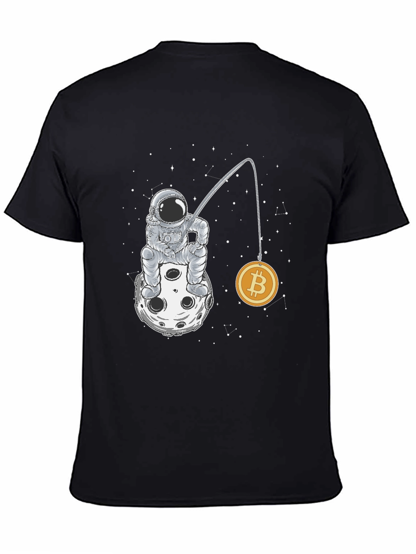 Astronaut Bitcoin Fishing T-Shirt