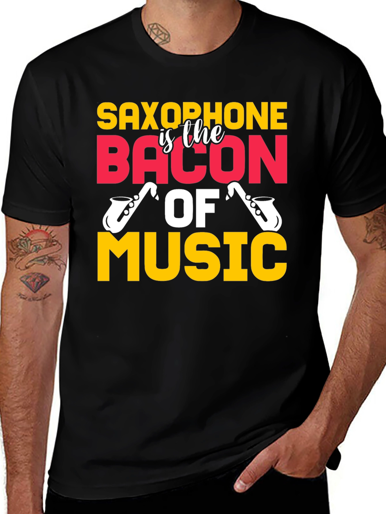 Saxophone is the Bacon of Music T-Shirt