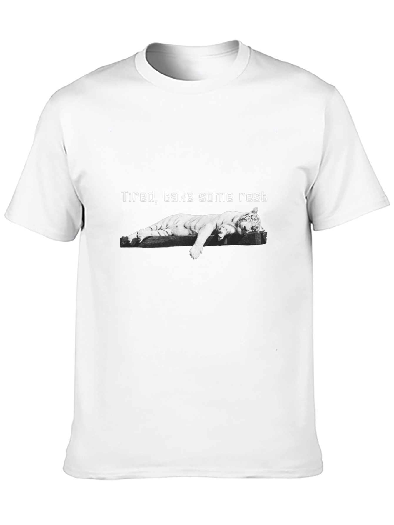 Tired Tiger Graphic T-Shirt - Take Some Rest Tee