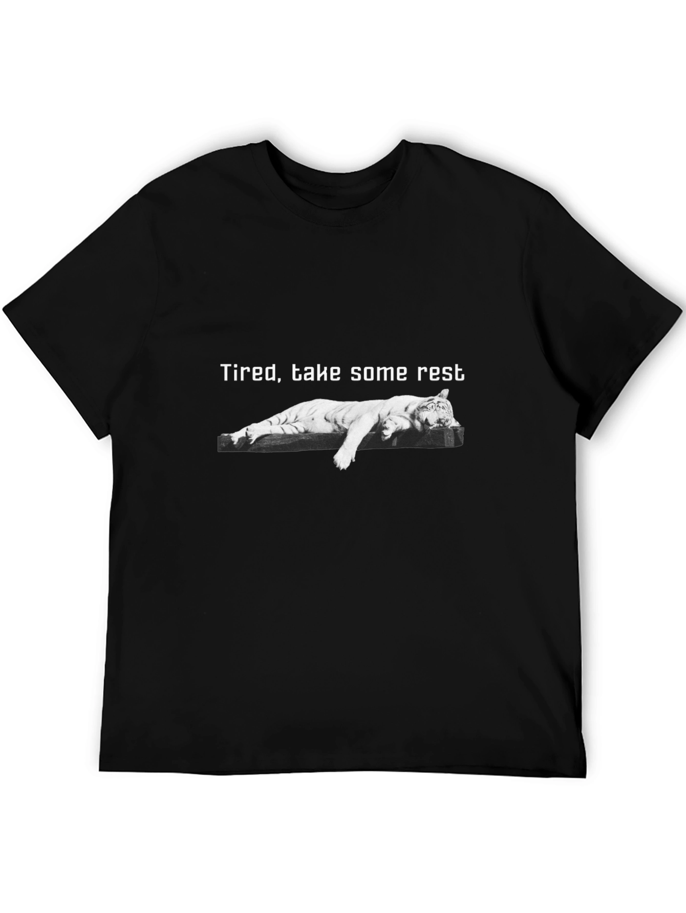 Tired Tiger Graphic T-Shirt - Take Some Rest Tee