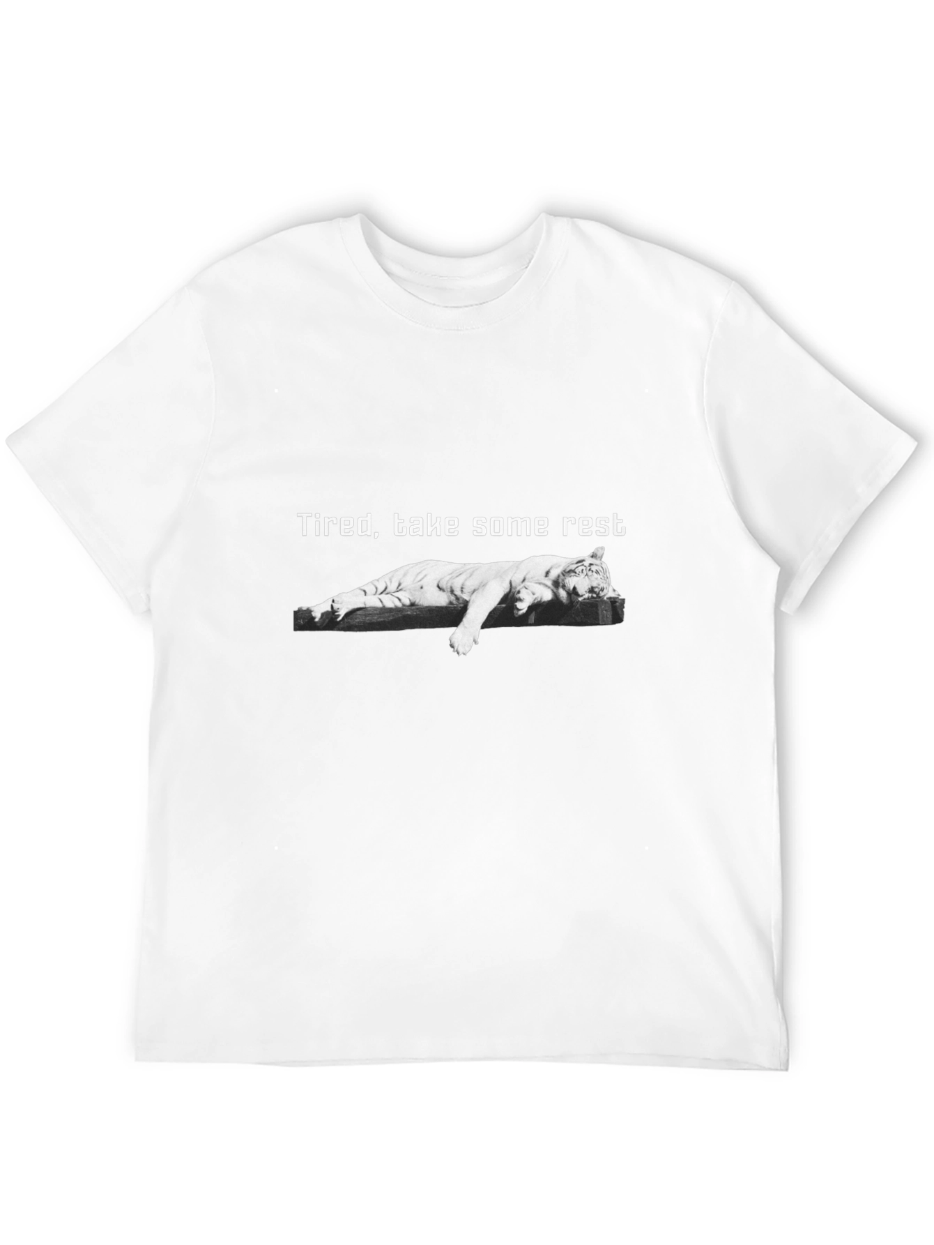 Tired Tiger Graphic T-Shirt - Take Some Rest Tee