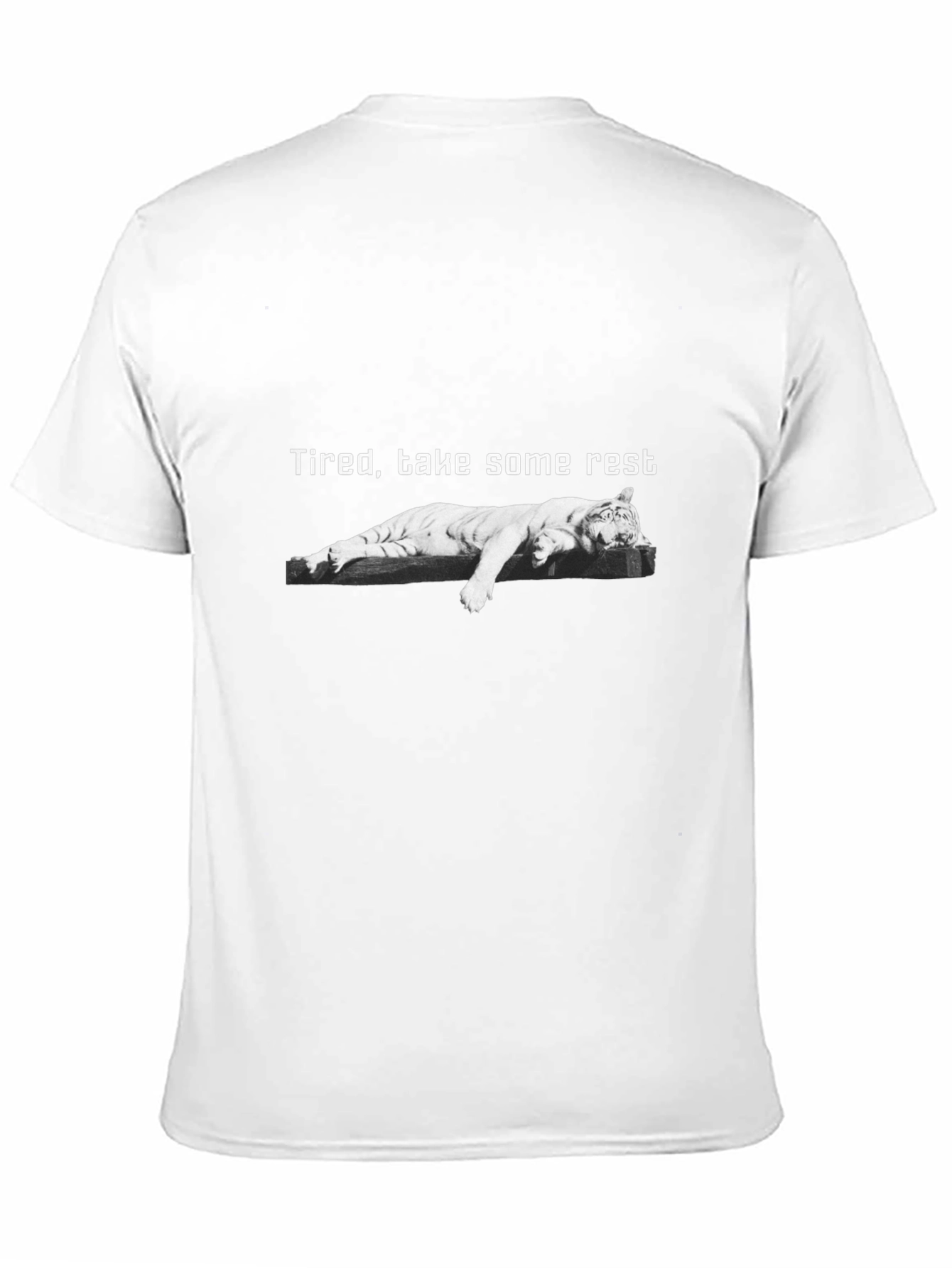 Tired Tiger Graphic T-Shirt - Take Some Rest Tee