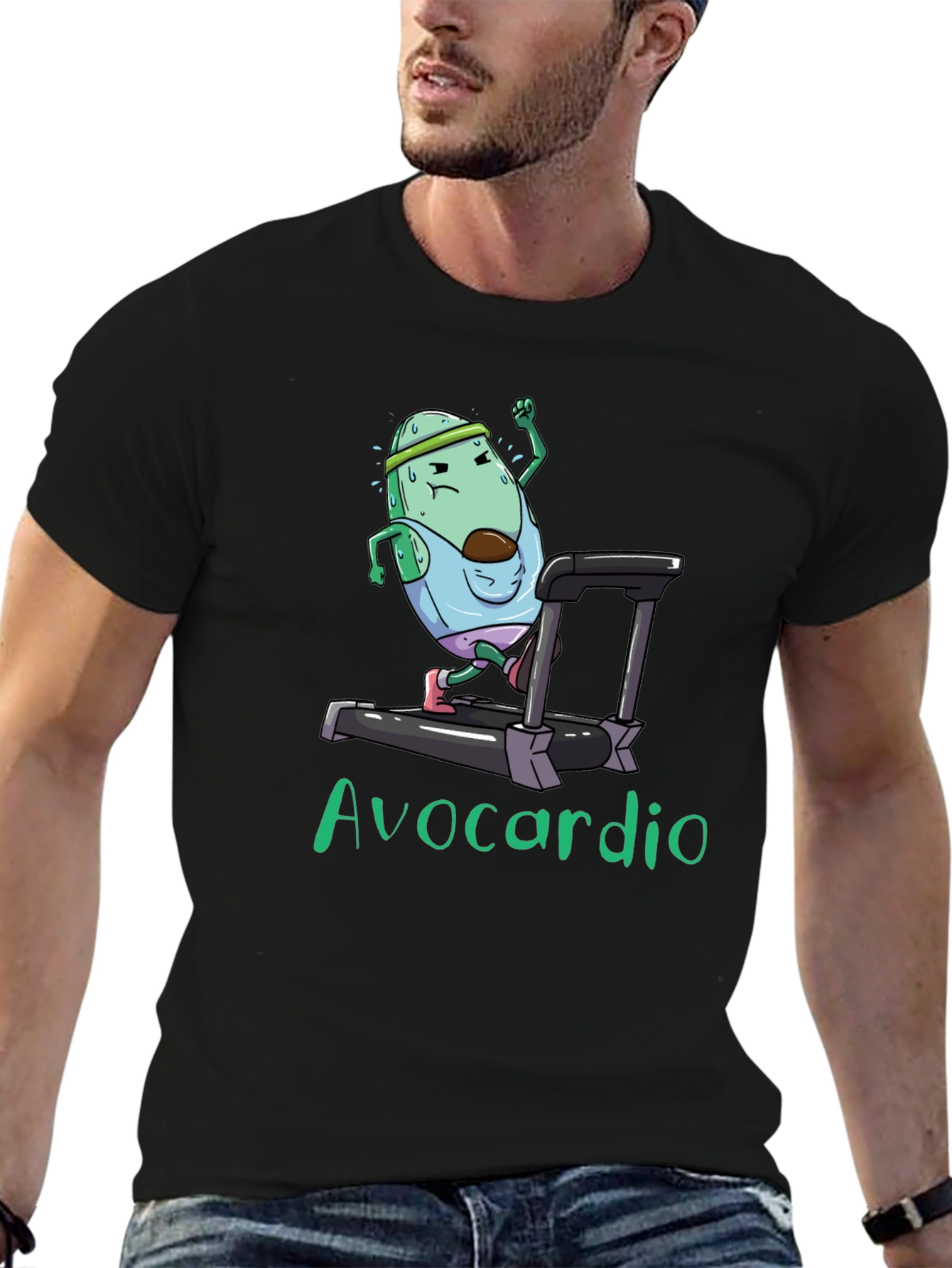 Avocardio Black Graphic T-Shirt