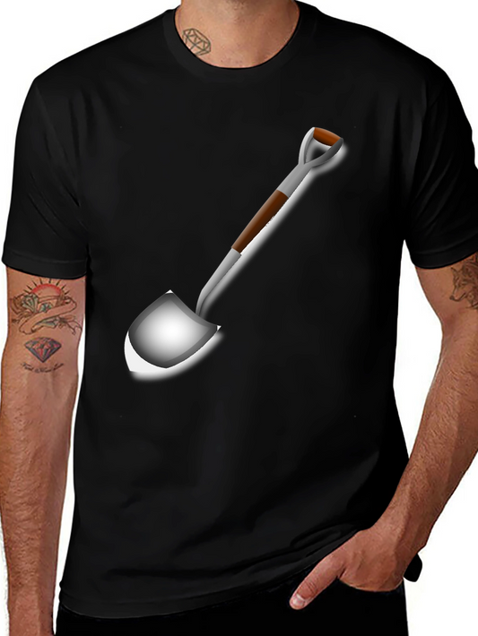 Shovel Graphic T-Shirt - Black Casual Tee